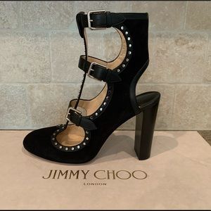 JIMMY CHOO Hensley 100 Caged Sandal/Bootie, 39-1/2